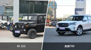 买BJ 212还是启辰T60?哪款车配置更丰富?