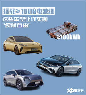 搭载≥100度电池 它们让你告别充电排队