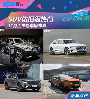 全新一代宝马X6领衔 11月上市新车前瞻