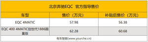 电动与豪华的完美融合 北京奔驰EQC上市售56.38万元起