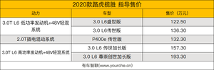 新增2.0T插混版 中高配车型配置升级 2020款路虎揽胜上市售122.50万元起