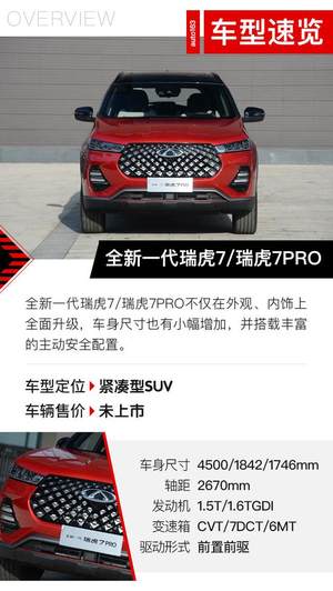 展现硬核实力 奇瑞瑞虎7全面换代升级