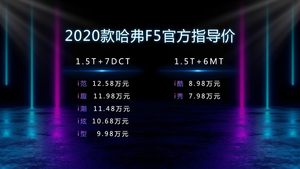 7.98万起 2020款哈弗F5首搭Fun-Life智能网联系统上市