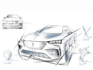 与巴博斯联手 VV7 GT新车设计草图曝光