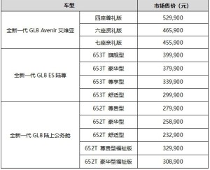 全新别克GL8 ES陆尊及GL8陆上公务舱上市 售23.29万起