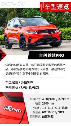 10万级最强动力之选 缤越PRO无愧中国钢炮