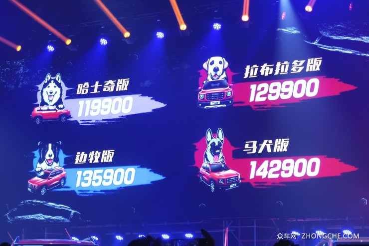 哈弗大狗正式上市 售价区间为XX-XX万元