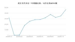 武汉市12月汽车销量数据发布 本田CR-V排名第一(2020年)