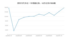 贵阳市12月汽车销量 朗逸排名第一(2020年)