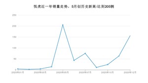 悦虎12月份销量数据发布 共156台(2020年)