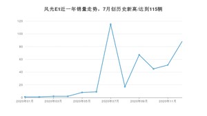 风光E112月份销量数据发布 共88台(2020年)