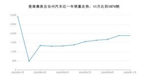 11月楚雄彝族自治州汽车销量情况如何? 五菱宏光S3排名第一(2020年)