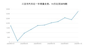 三亚市11月汽车销量数据发布 科沃兹排名第一(2020年)