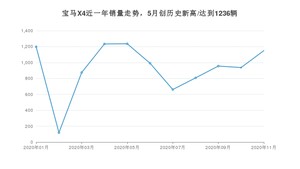 宝马X411月份销量数据发布 共1150台(2020年)