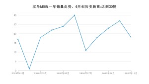 宝马M511月份销量数据发布 共18台(2020年)