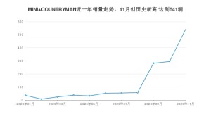 MINI COUNTRYMAN11月份销量数据发布 共541台(2020年)