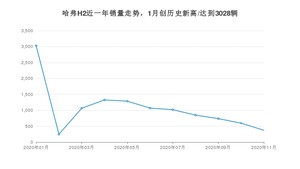 哈弗H211月份销量数据发布 共373台(2020年)