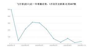 飞行家(进口)11月份销量数据发布 共34台(2020年)