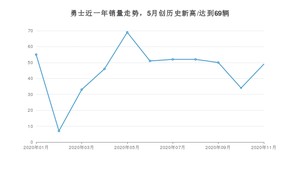 勇士11月份销量数据发布 共49台(2020年)