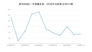 威马EX611月份销量数据发布 共34台(2020年)