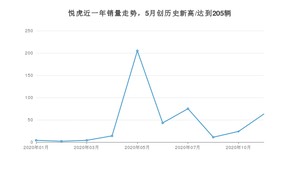 悦虎11月份销量数据发布 共63台(2020年)