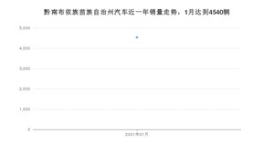 黔南布依族苗族自治州1月汽车销量统计 朗逸排名第一(2021年)