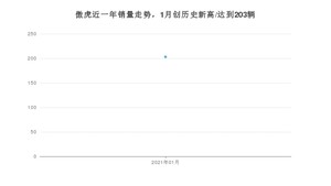 傲虎1月份销量数据发布 共203台(2021年)