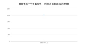 撼路者1月份销量数据发布 共204台(2021年)