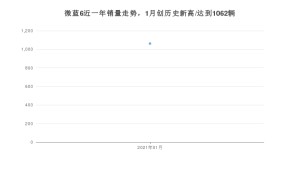 微蓝61月份销量数据发布 共1062台(2021年)