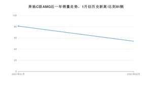 奔驰C级AMG2月份销量数据发布 共54台(2021年)