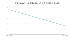 红旗E-HS32月份销量数据发布 共8台(2021年)