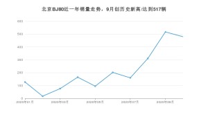 北京BJ80 10月份销量数据发布 共480台(2020年)