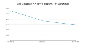 大理白族自治州3月汽车销量数据发布 五菱宏光排名第一(2021年)