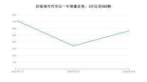 防城港市3月汽车销量统计 宏光MINI EV排名第一(2021年)