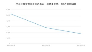 文山壮族苗族自治州3月汽车销量数据发布 五菱宏光S3排名第一(2021年)