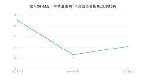 宝马X6 M 3月份销量数据发布 共21台(2021年)