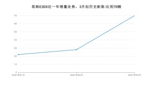 思皓E20X 3月份销量数据发布 共70台(2021年)