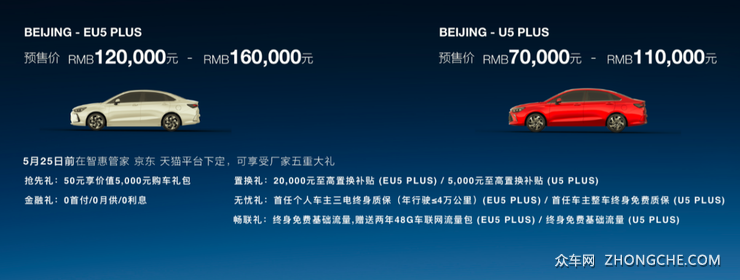 预售价七万起，2021上海车展EU5 PLUS、U5 PLUS开启预售
