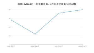 瑞风L6 MAX 4月份销量数据发布 共40台(2021年)
