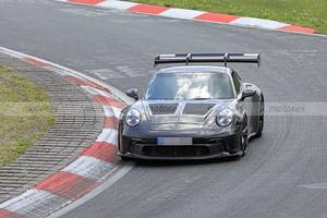 全新保时捷911 GT3 RS无伪谍照 夸张尾翼/有望年内发布