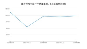潍坊市5月汽车销量数据发布 宏光MINI EV排名第一(2021年)