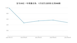 宝马X6 2021年5月份销量数据发布 共479台