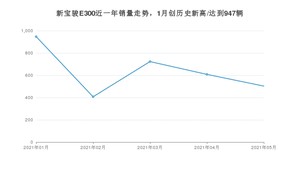 新宝骏E300 2021年5月份销量数据发布 共503台