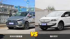 宋MAX新能源和枫叶80V怎么选？这份全方位对比告诉你