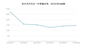 钦州市6月汽车销量统计 宏光MINI EV排名第一(2021年)