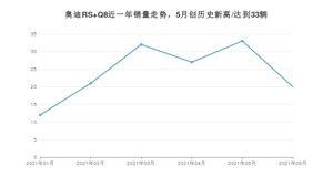 奥迪RS Q8 2021年6月份销量数据发布 共20台