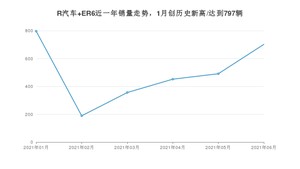 R汽车 ER6 2021年6月份销量数据发布 共702台