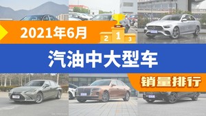 2021年6月汽油中大型车销量排行榜，奥迪A6L夺得冠军，第二名差距也太大了 