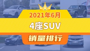 2021年6月4座SUV销量排行榜，哪吒V夺得冠军，第二名差距也太大了 