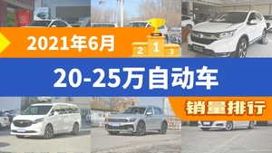 2021年6月20-25万自动车销量排行榜，凯美瑞以18696辆夺冠，天籁升至第10名 